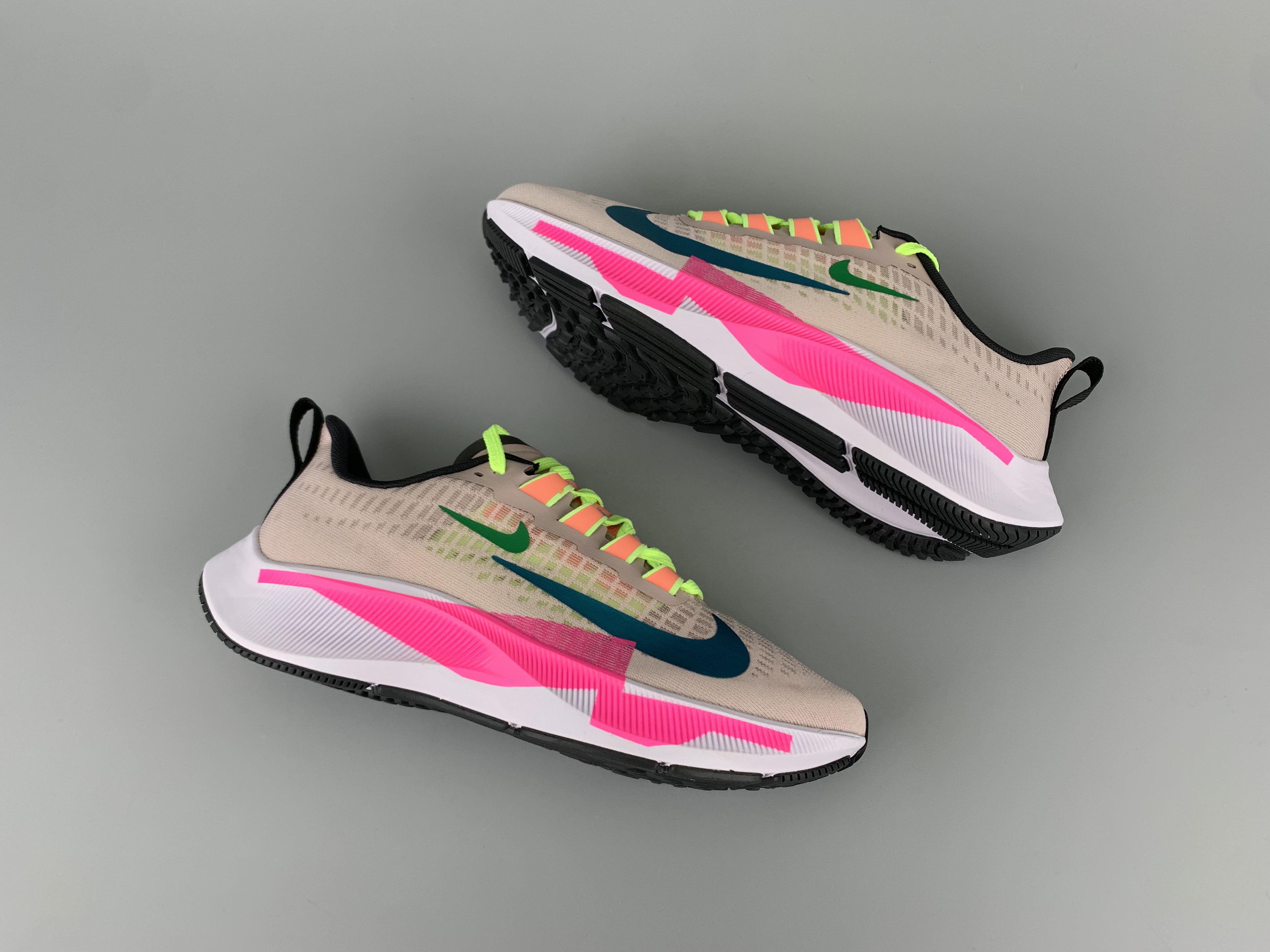 New Nike Zoom Pegasus 37 Rose Gold Peach Black White Running Shoes For Women
